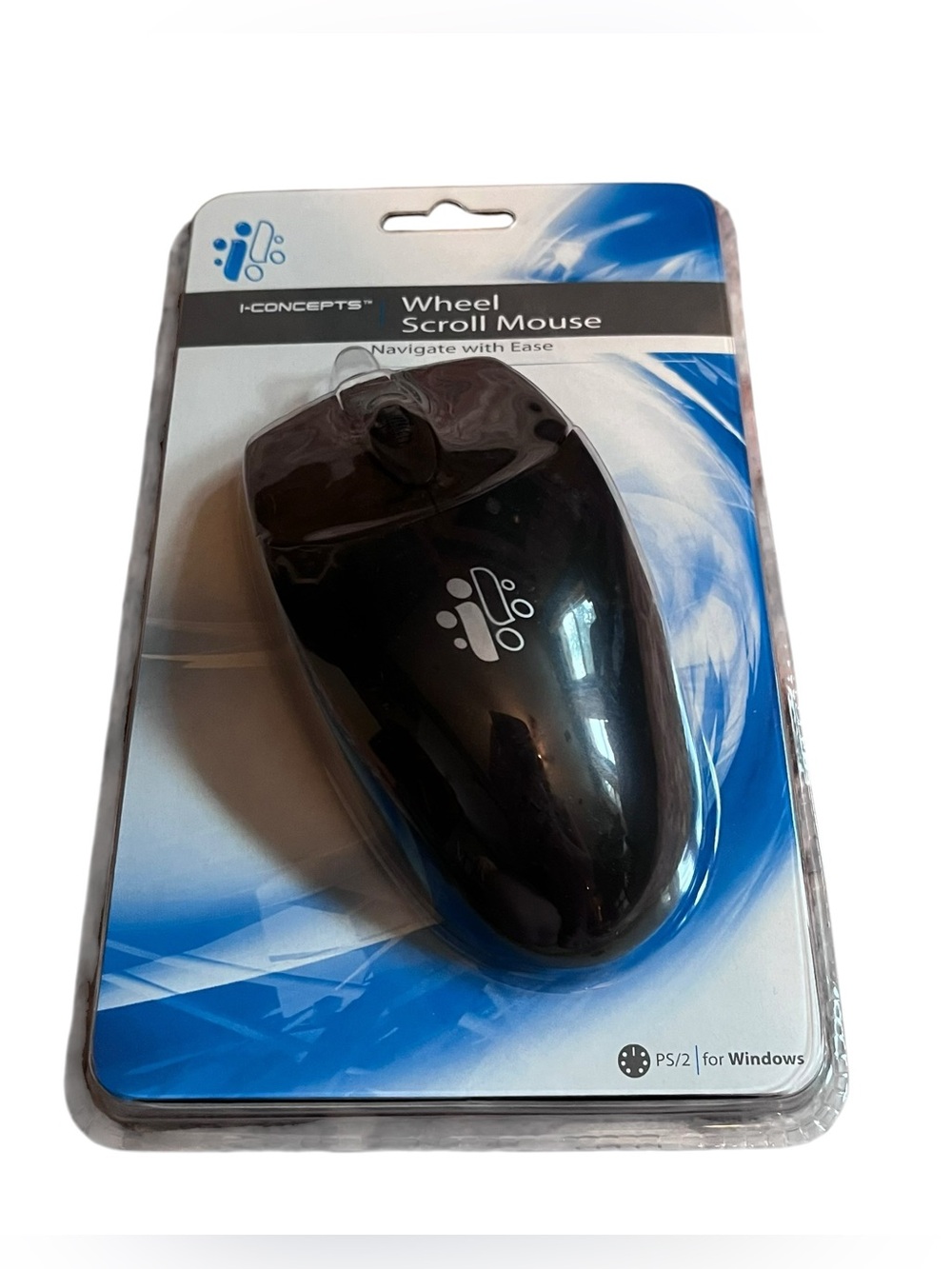 New I-Concepts Wheel Scroll Mouse Navigate W/ Ease Sealed PS/2 For Windows